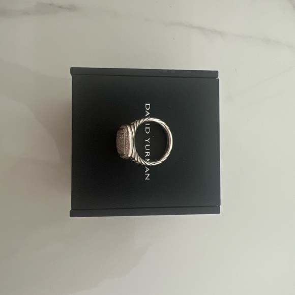 David Yurman Albion® Ring Sterling Silver with Pavé Diamonds, 14mm - Picture 4 of 6